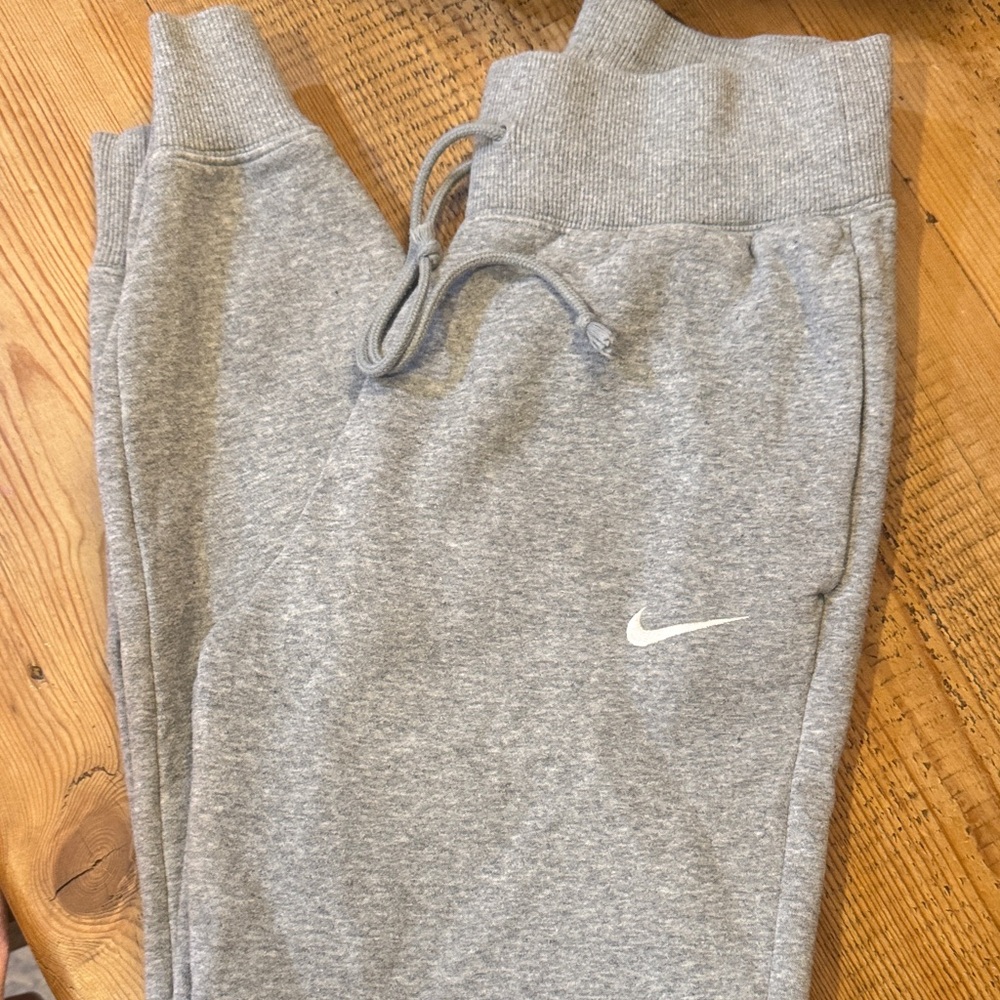 Nike Gray Track Pants with Logo